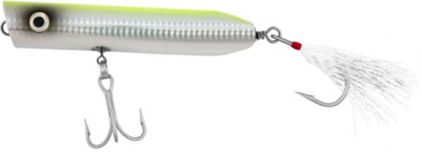 Tsunami Timber Lure Striper Popper, Gray