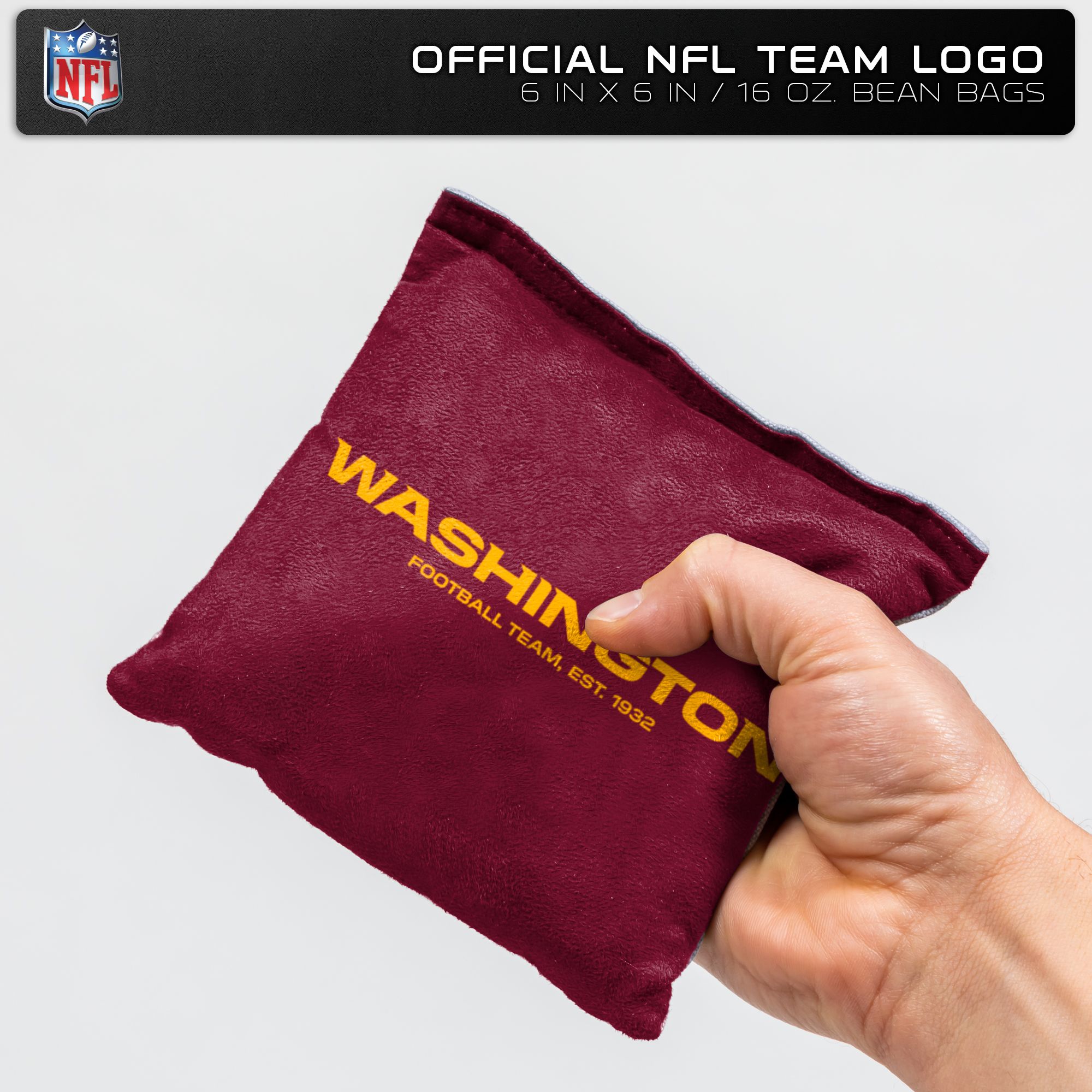 Wild Sports Washington Football Team 4 pack Logo Bean Bag Set product image