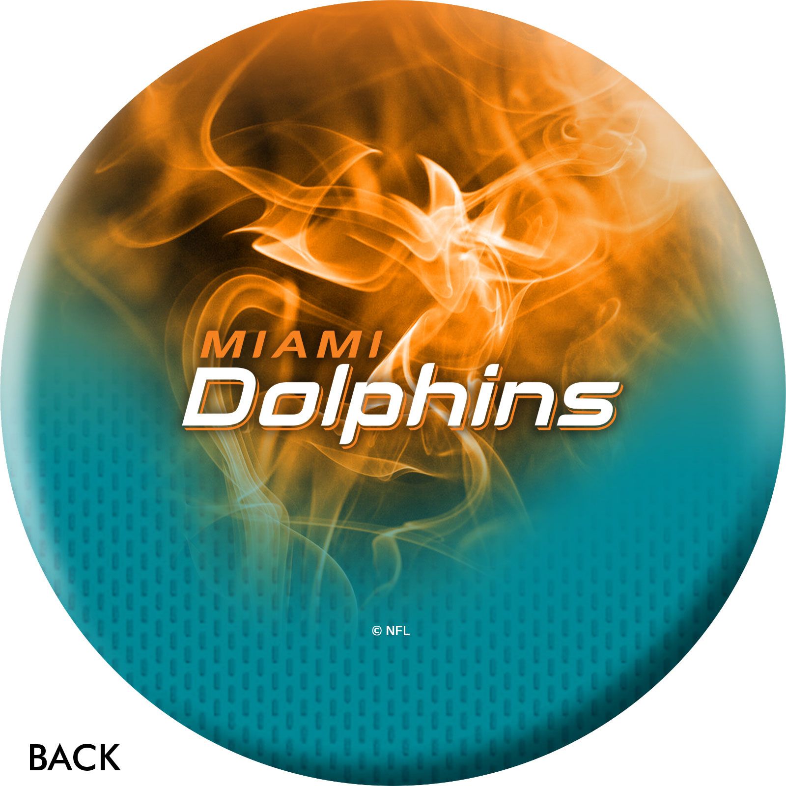 Strikeforce Miami Dolphins On Fire Undrilled Bowling Ball