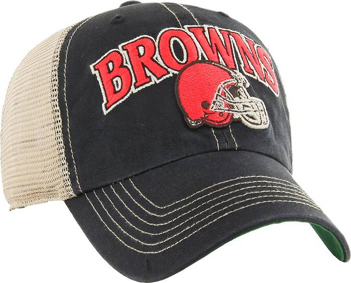 Vintage Cleveland Browns Trucker Hat // Brown and White 