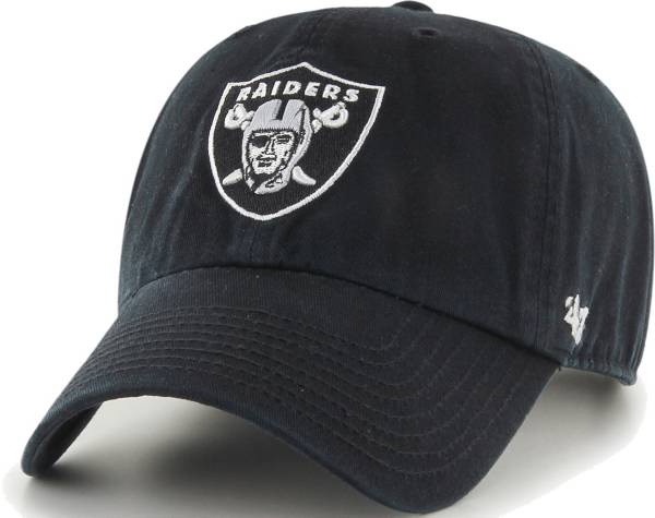 grey and black raiders hat