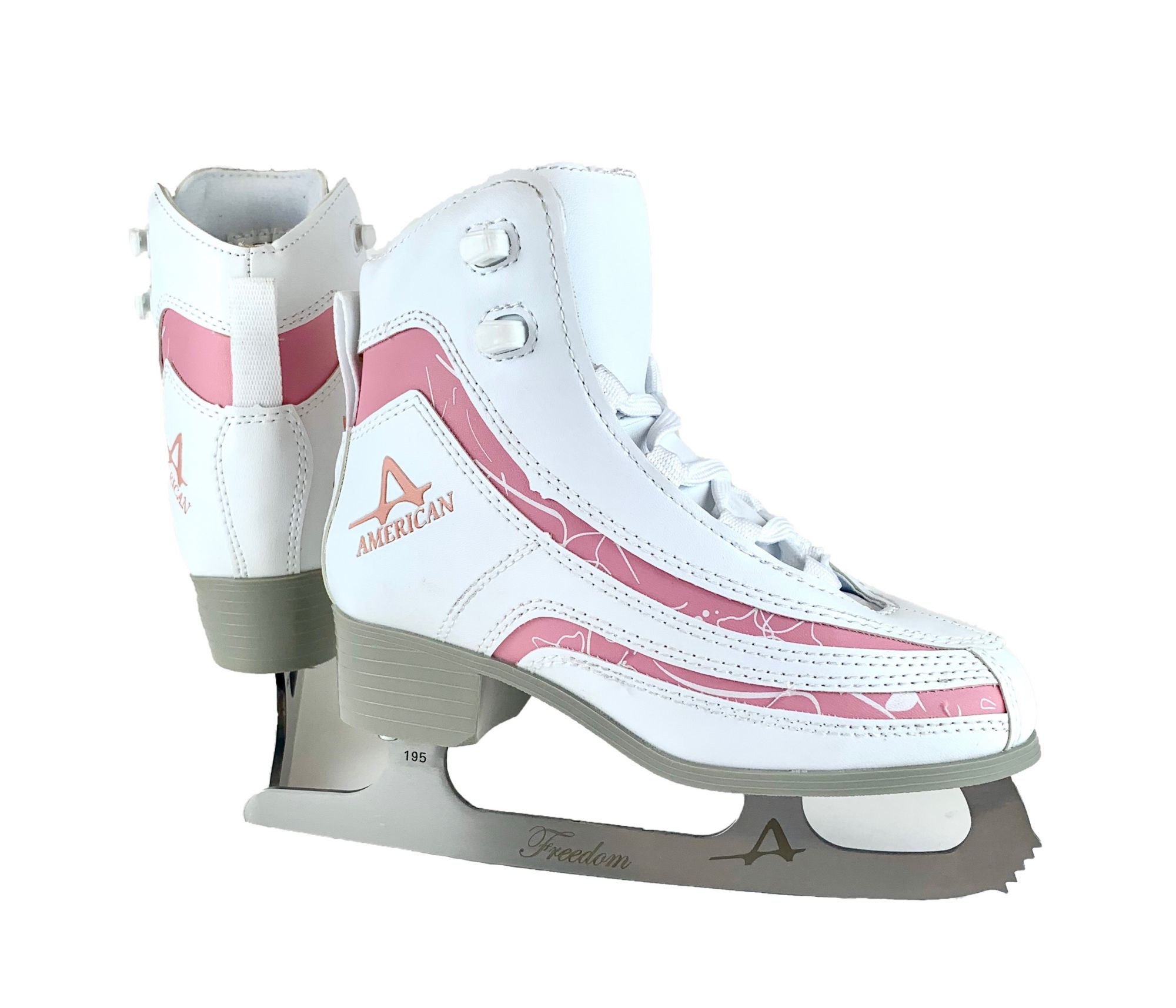 pink ice skating boots