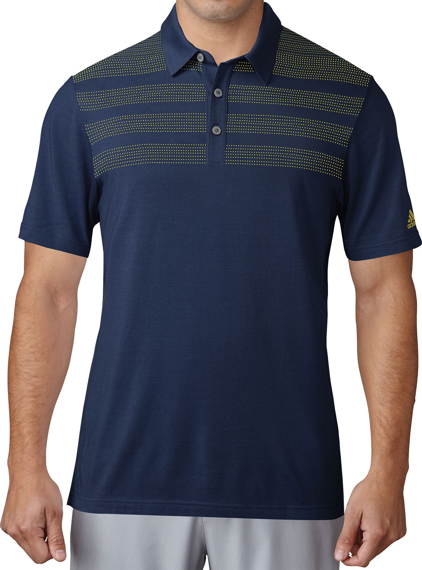 adidas 3 stripe golf shirt