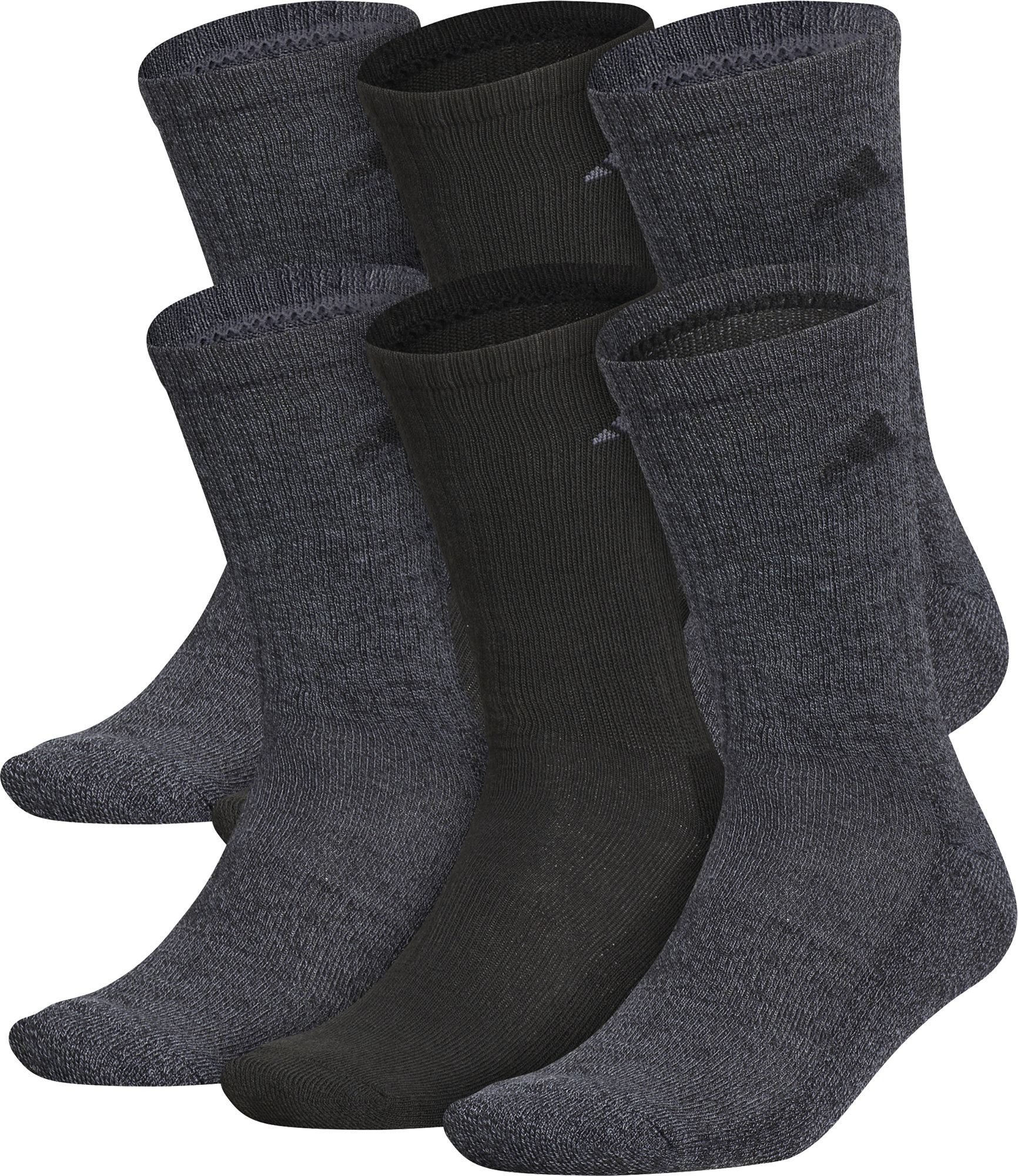 adidas men's black crew socks