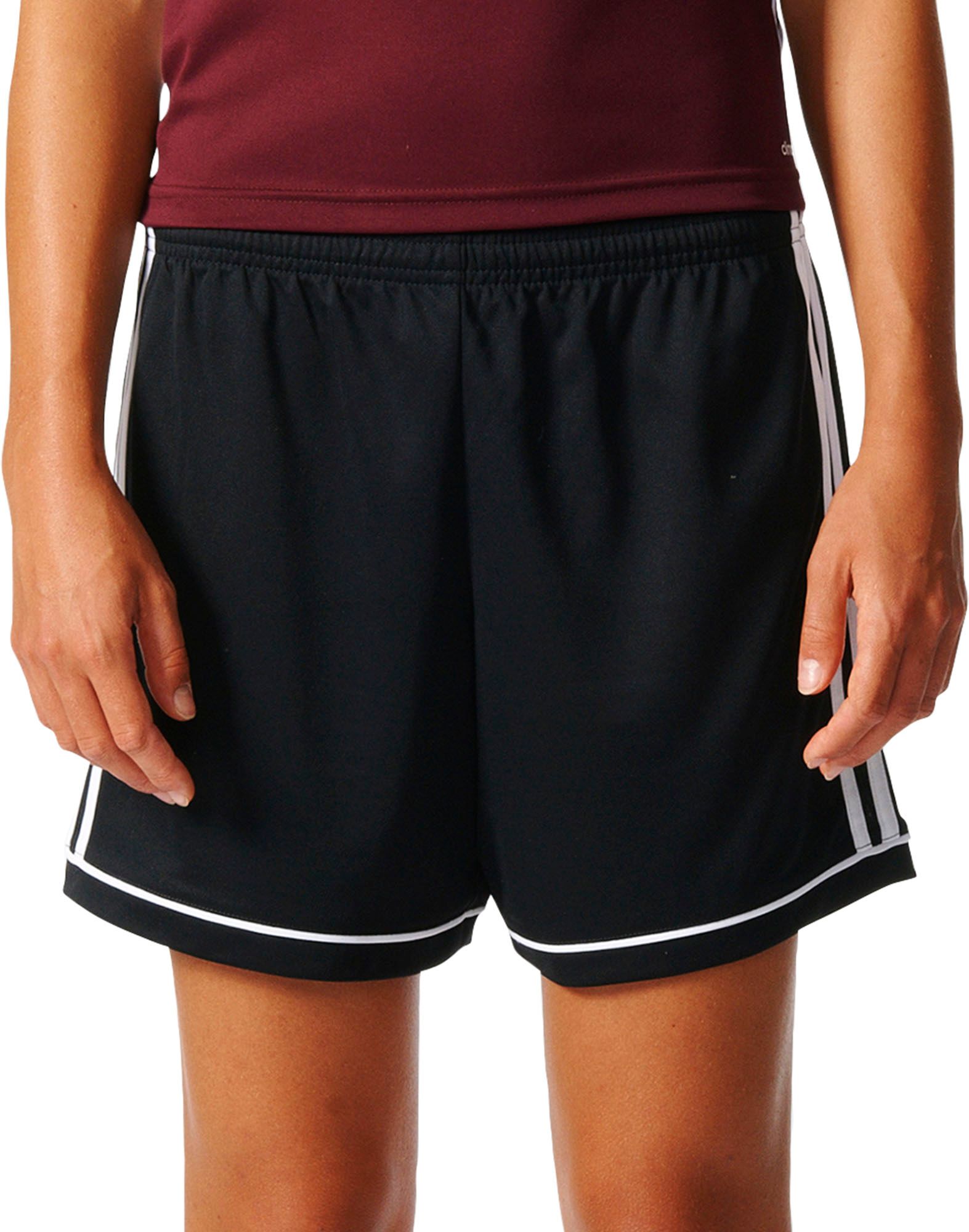 white adidas soccer shorts