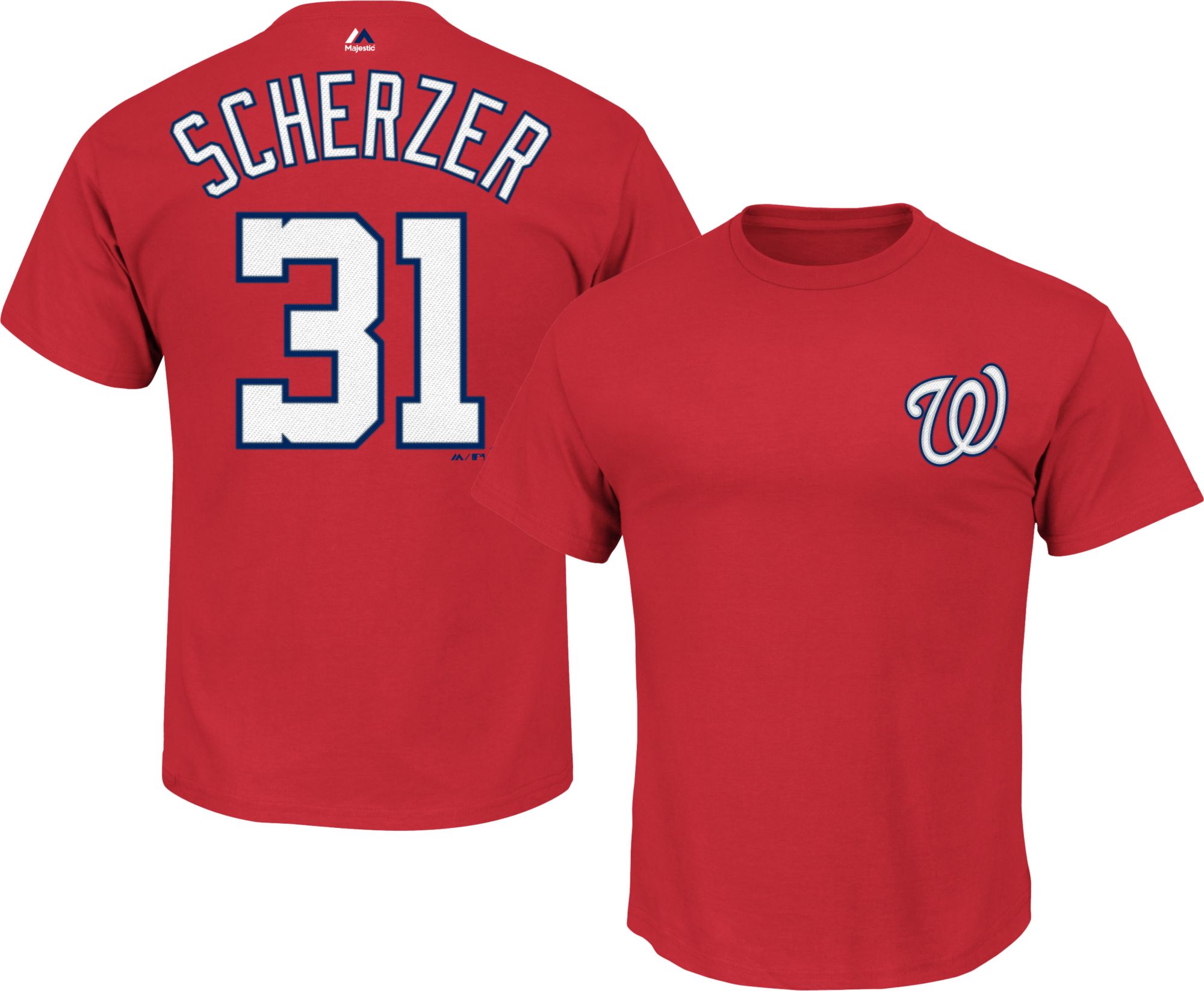 Max Scherzer #31 Red T-Shirt 