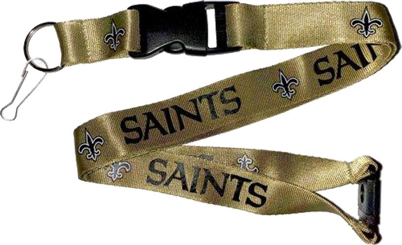 New Orleans Saints NFL Aminco Gold Durable Breakaway Buckle Lanyard