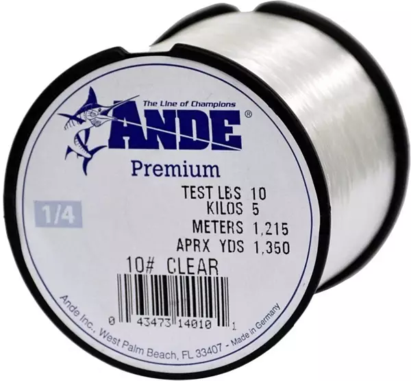 Ande Premium Monofilament 1/4 lb Spool, Clear / 30lb