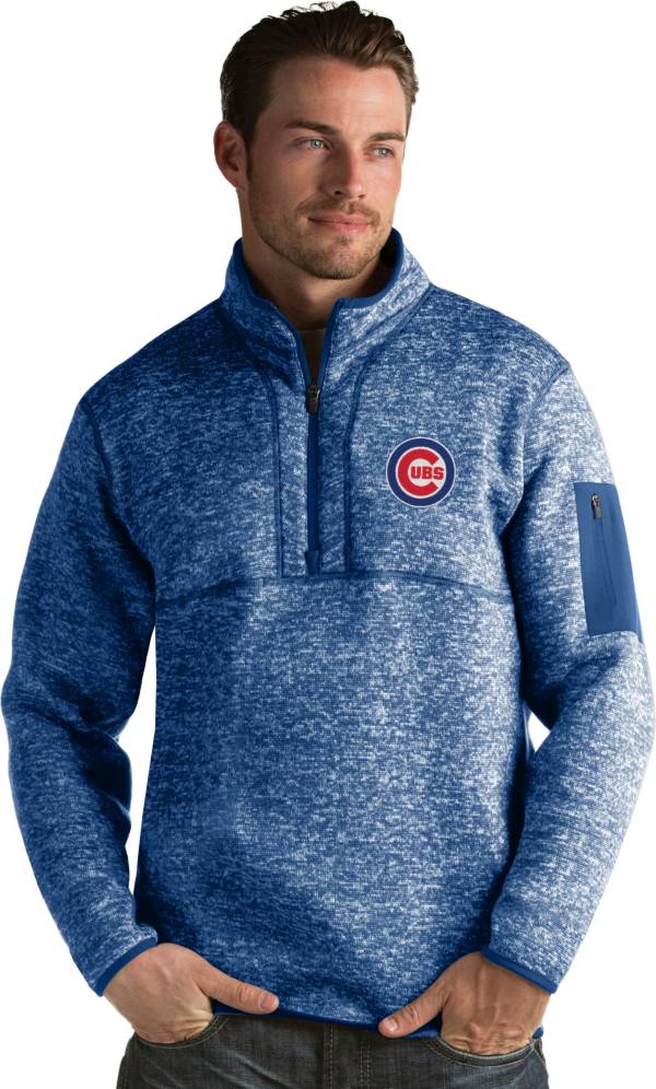 Antigua Men's Chicago Cubs Royal Fortune Half-Zip Pullover product image