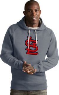 Men's Antigua Heathered Gray St. Louis Cardinals Victory Pullover