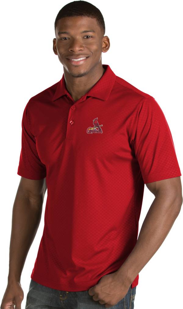 Antigua Men's St. Louis Cardinals Red Inspire Performance Polo