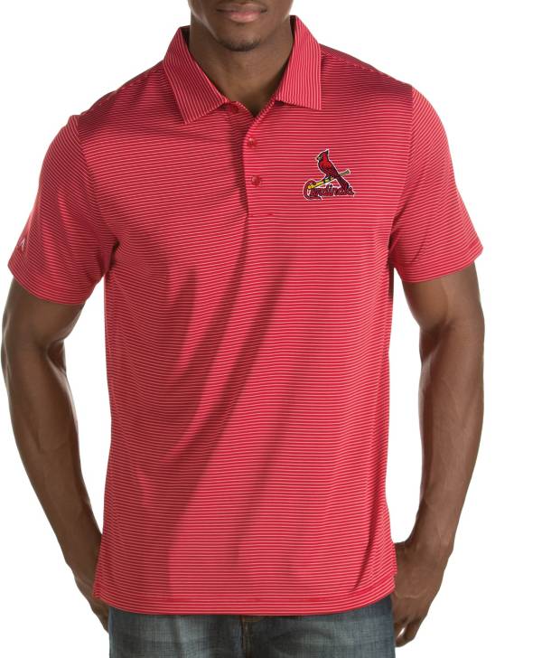 Antigua Men's St. Louis Cardinals Quest Red Performance Polo