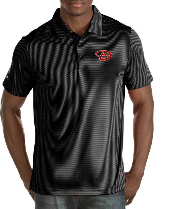 Antigua Men's Arizona Diamondbacks Quest Black Performance Polo