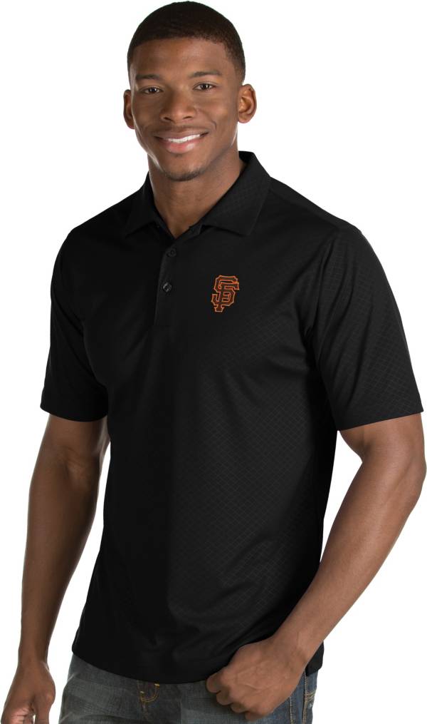 Antigua Men's San Francisco Giants Black Inspire Performance Polo