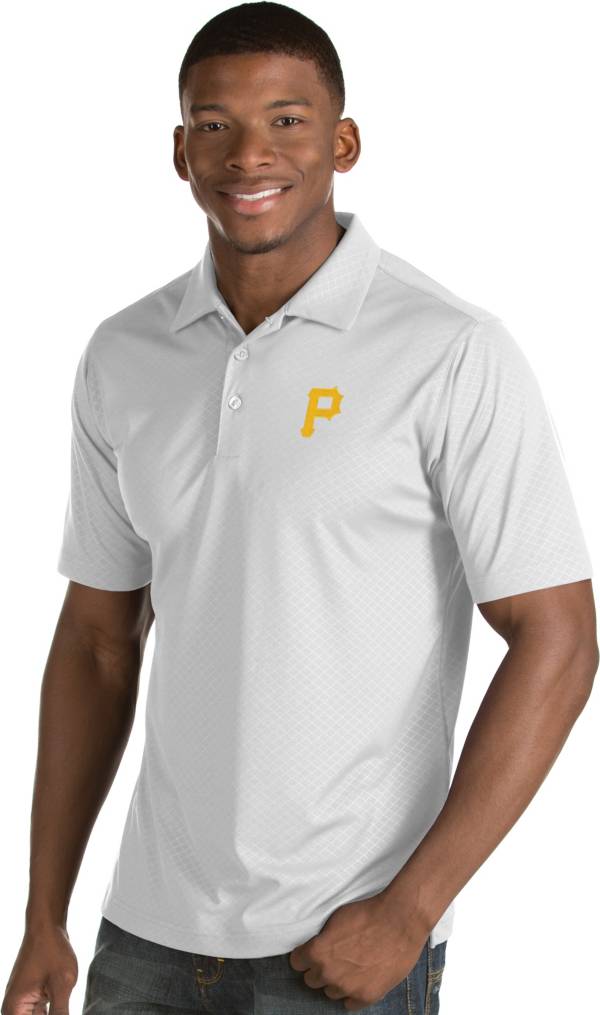 Antigua Men's Pittsburgh Pirates White Inspire Performance Polo