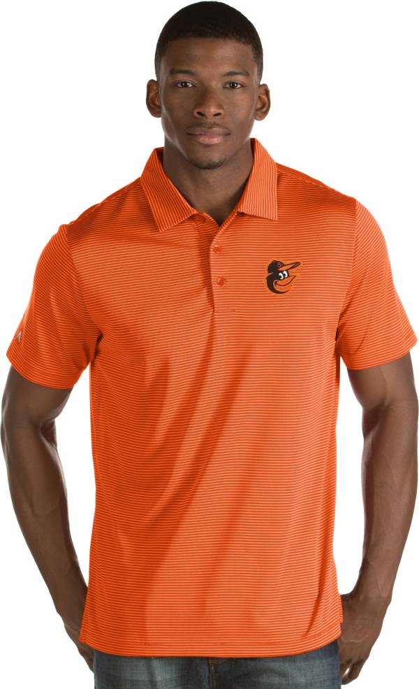 Antigua Men's Baltimore Orioles Orange Quest Performance Polo