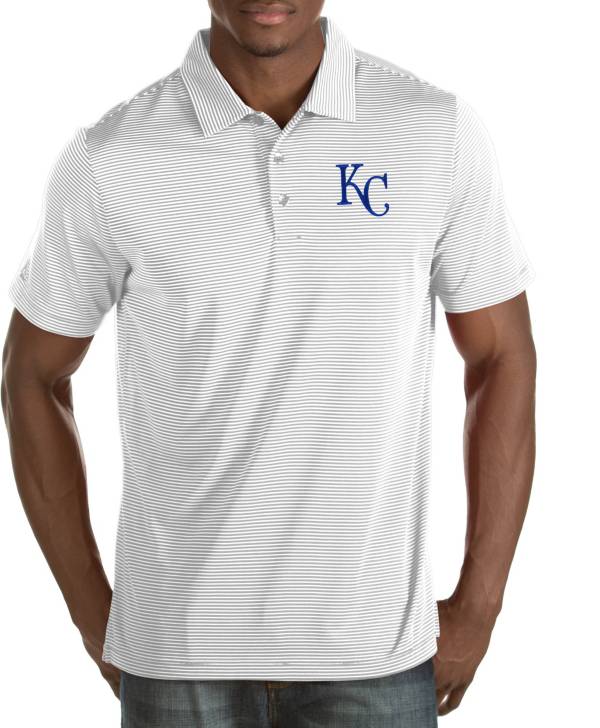 Antigua Men's Kansas City Royals Quest White Performance Polo