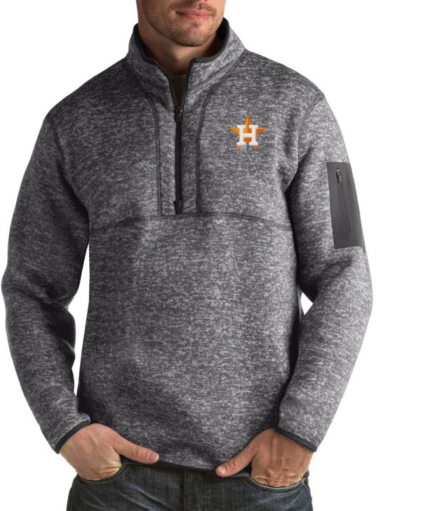 Antigua Men's Houston Astros Fortune Grey Half-Zip Pullover product image