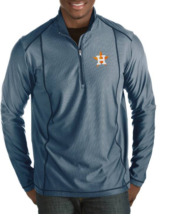 Antigua Men's Houston Astros Tempo Navy Quarter-Zip Pullover