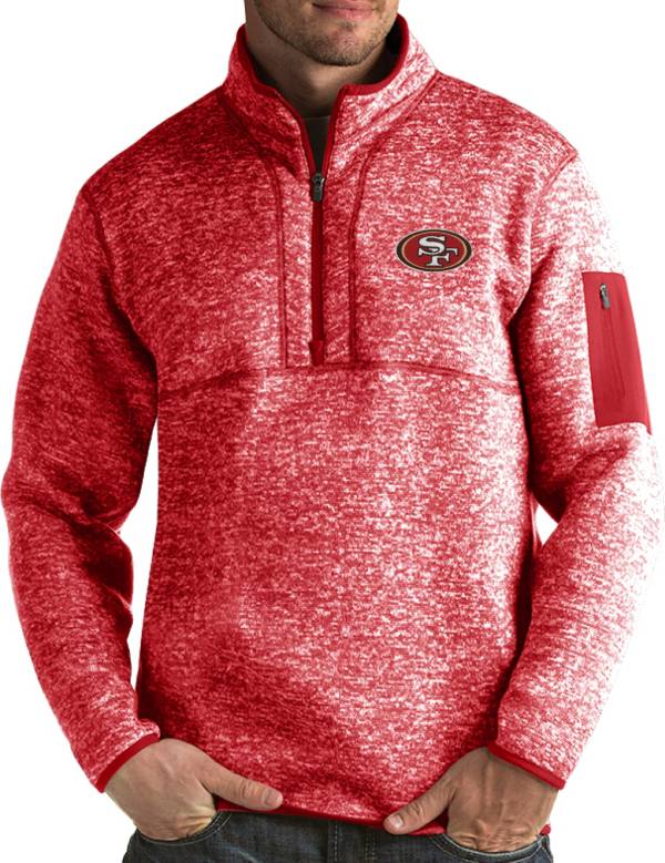 Antigua Men's San Francisco 49ers Fortune Red Pullover Jacket product image