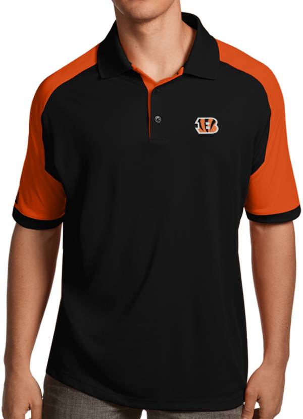 Antigua Men's Cincinnati Bengals Century Black Polo