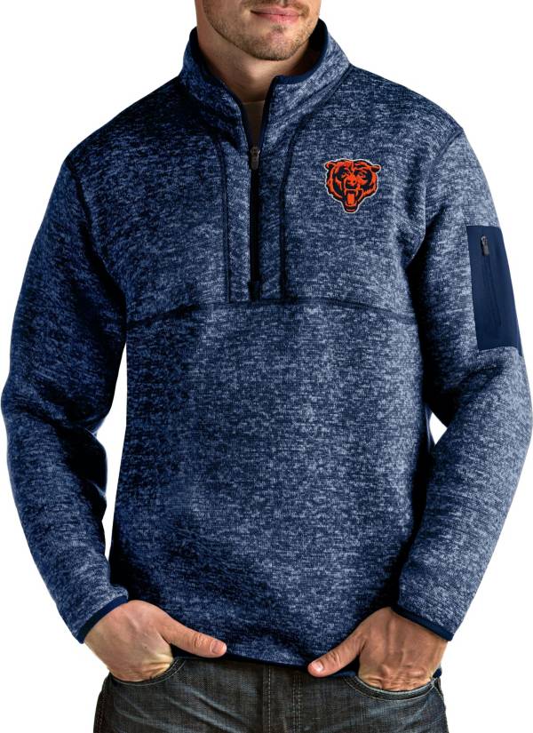 Antigua Men's Chicago Bears Fortune Navy Pullover Jacket product image