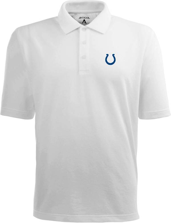 Mens ANTIGUA Short Sleeve Button Down Black Shirt NFL Indy Colts