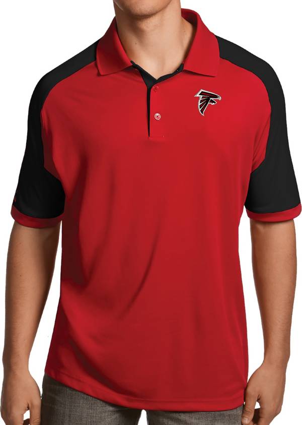 Antigua Men's Atlanta Falcons Century Red Polo