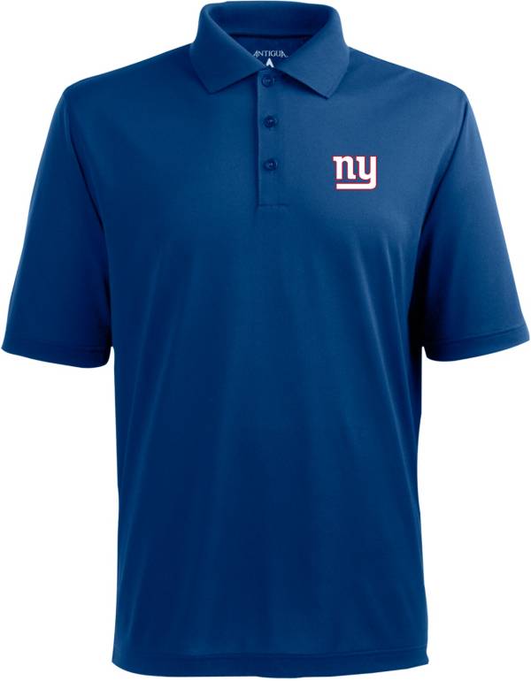 New York Giants Antigua Tribute Polo - Royal, Size: Small, Blue