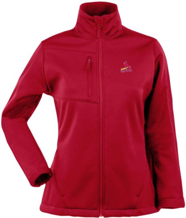 Antigua Women's St. Louis Cardinals Red Traverse Soft Shell Full-Zip Jacket