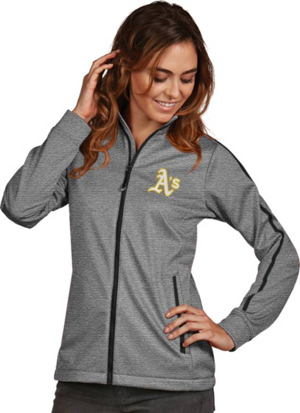 Antigua Women's Oakland Athletics Grey Golf Jacket