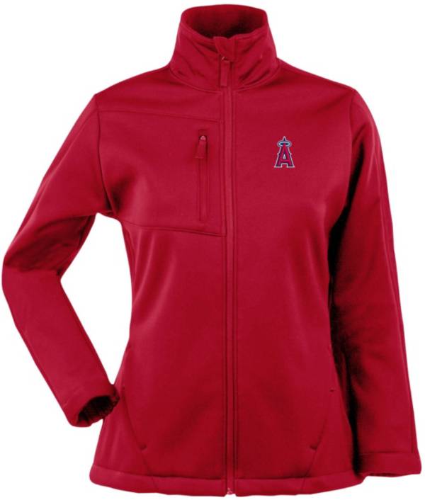 Antigua Women's Los Angeles Angels Red Traverse Soft Shell Full-Zip Jacket