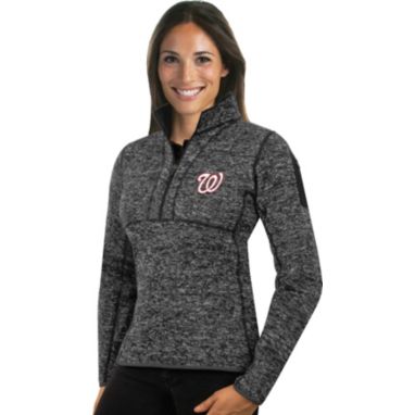 sorry, Antigua Women's Washington Nationals Grey Fortune Half-Zip Pullover is currently out of stock