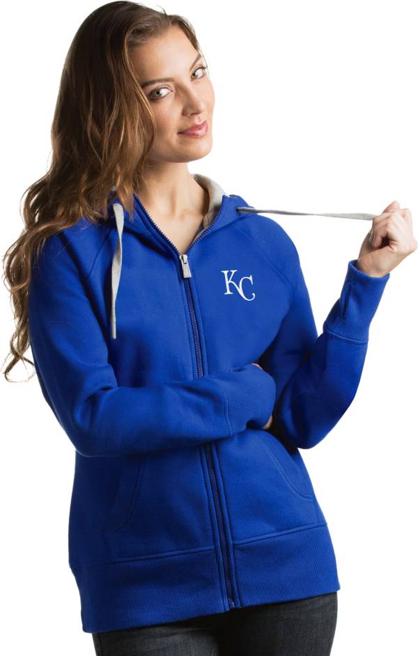 Antigua Women's Kansas City Royals Royal Victory Full-Zip Hoodie product image