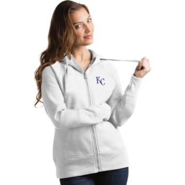 sorry, Antigua Women's Kansas City Royals White Victory Full-Zip Hoodie is currently out of stock