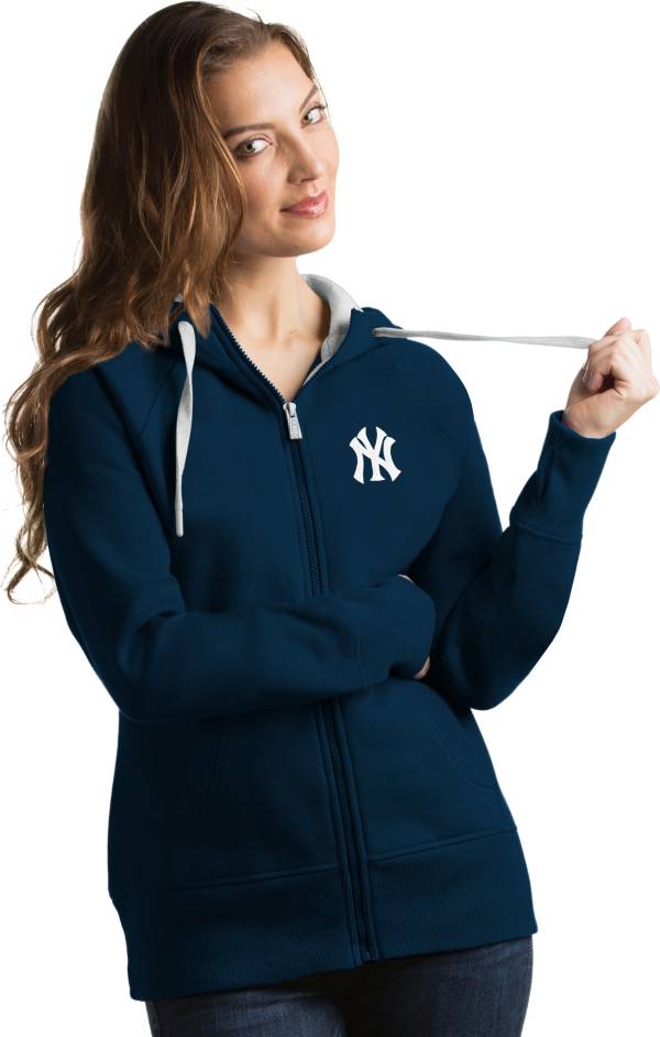 Antigua Women's New York Yankees Navy Victory Full-Zip Hoodie product image