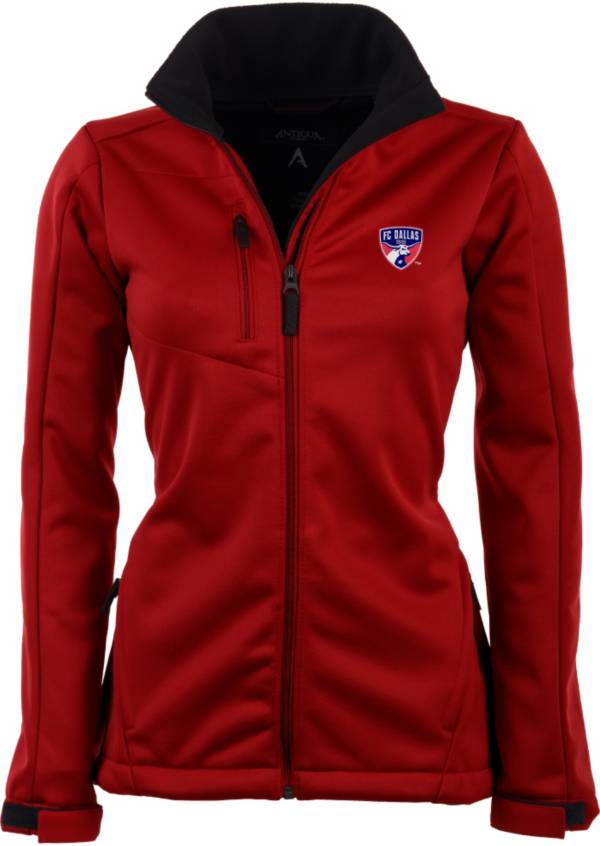 Antigua Women's FC Dallas Traverse Red Soft-Shell Full-Zip Jacket