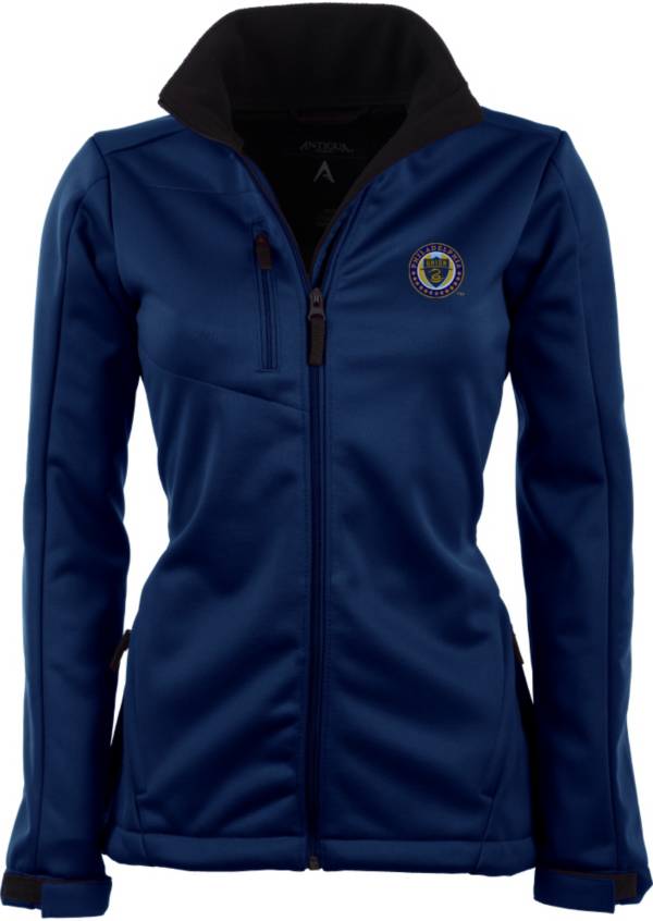 Antigua Women's Philadelphia Union Traverse Navy Soft-Shell Full-Zip Jacket