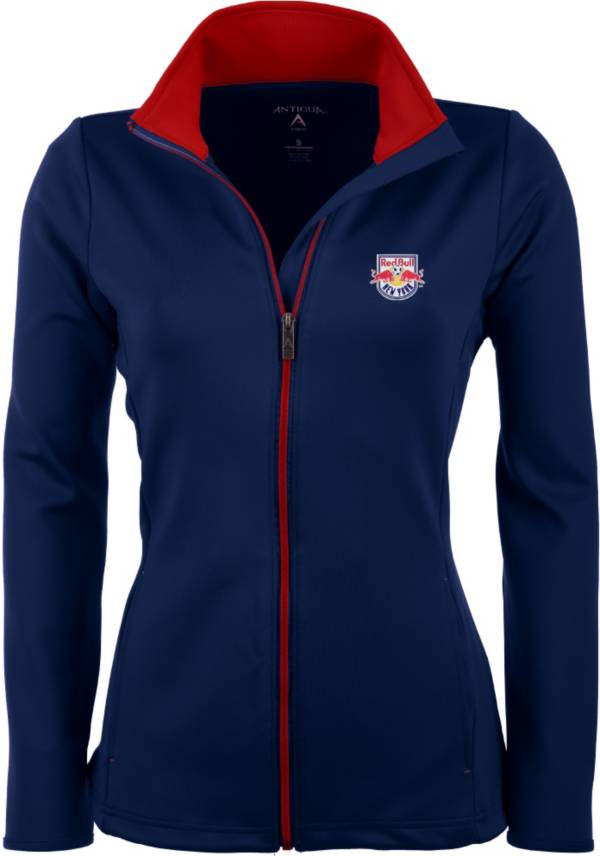 Antigua Women's New York Red Bulls Navy Leader Full-Zip Jacket