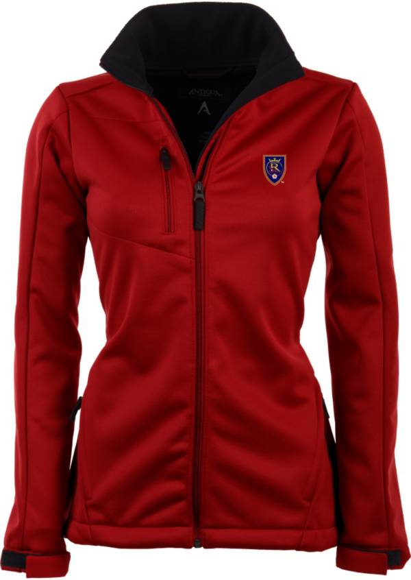 Antigua Women's Real Salt Lake Traverse Red Soft-Shell Full-Zip Jacket