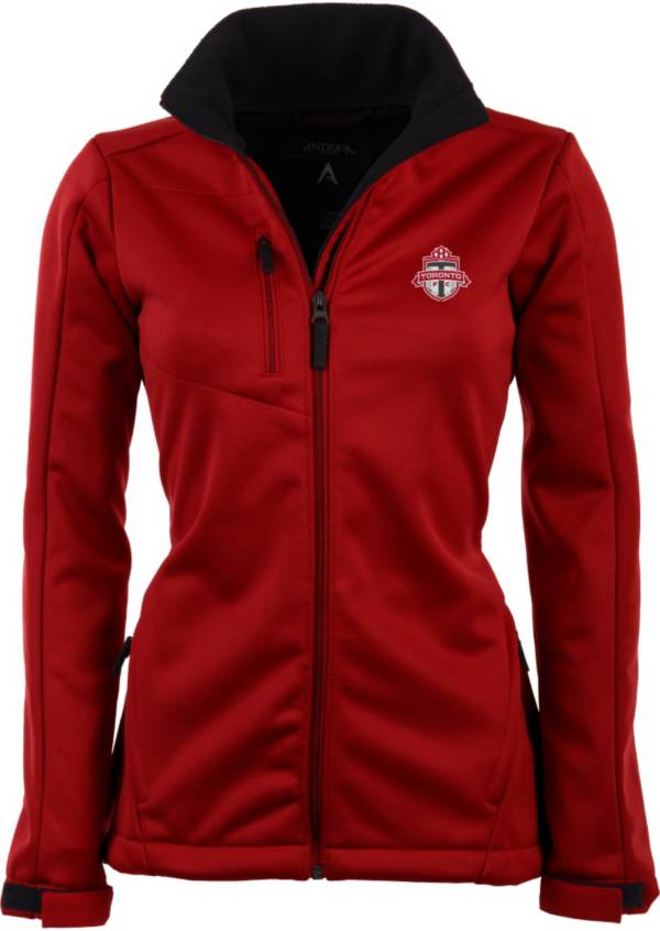 Antigua Women's Toronto FC Traverse Red Soft-Shell Full-Zip Jacket