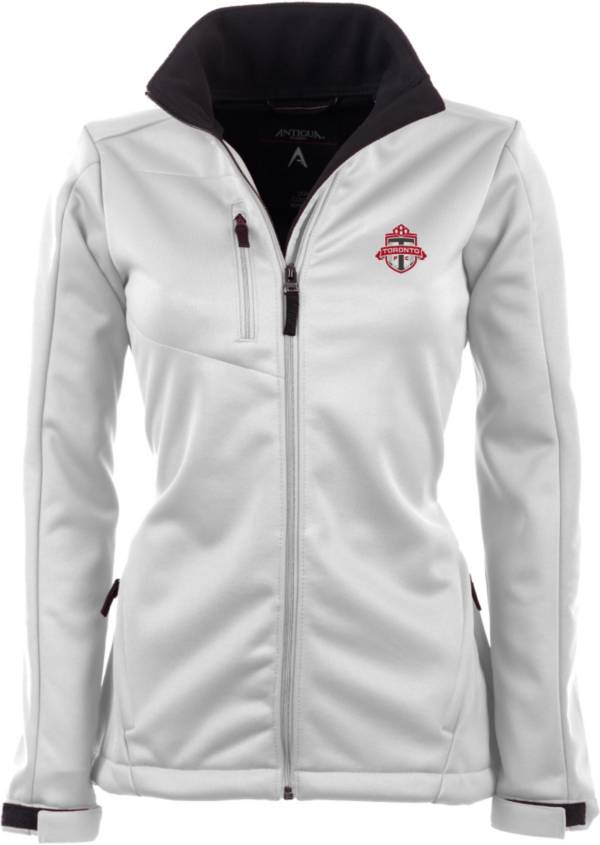 Antigua Women's Toronto FC Traverse White Soft-Shell Full-Zip Jacket