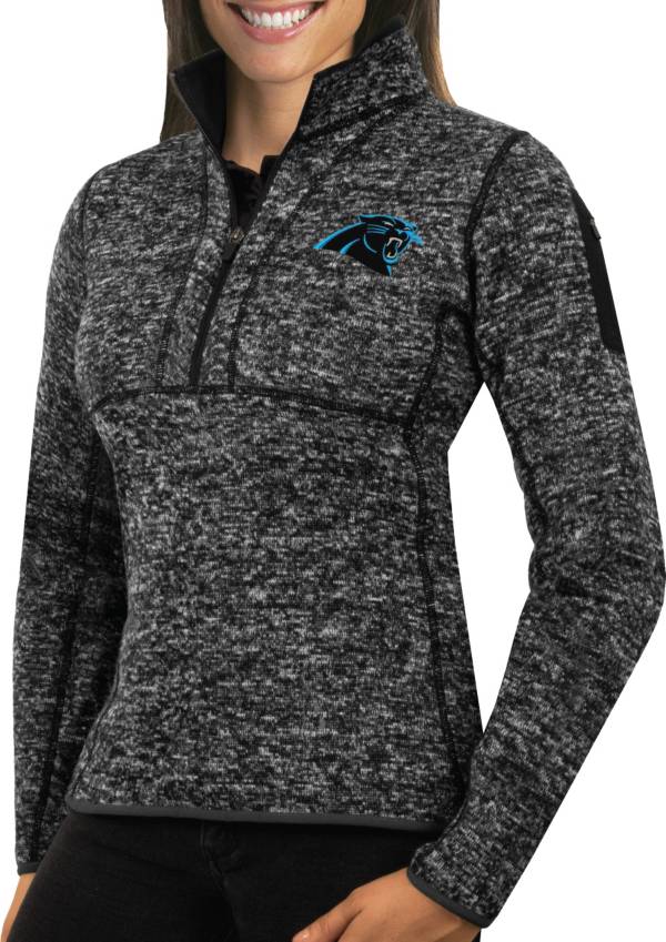 New Era Women's Carolina Panthers Black Brush Fleece Pullover Hoodie