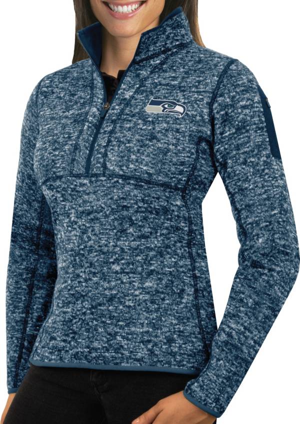 Antigua Women's Seattle Seahawks Fortune Navy Pullover Jacket