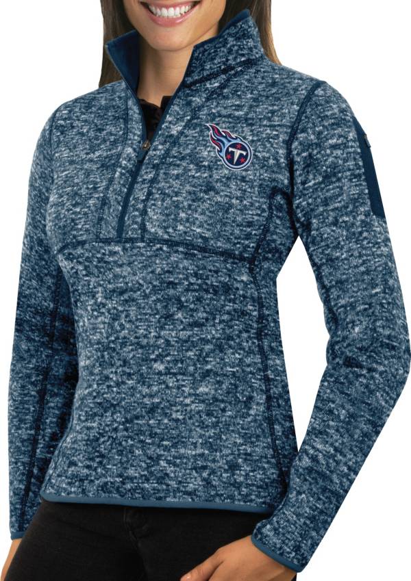 Antigua Women's Tennessee Titans Fortune Navy Pullover Jacket product image