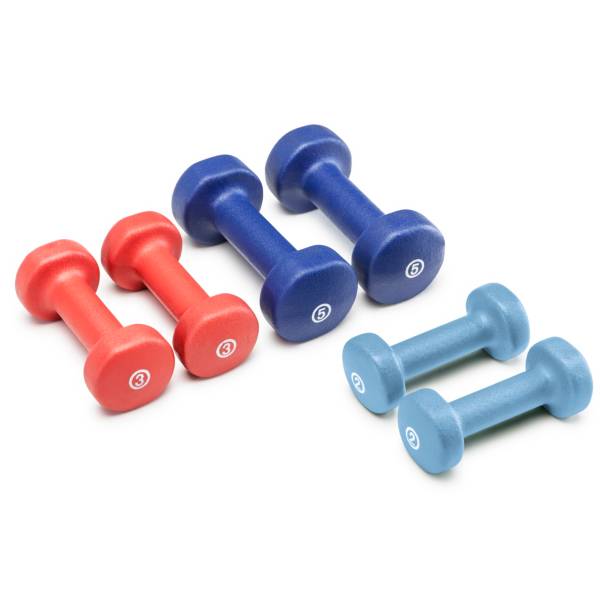 Set of three clearance dumbbells