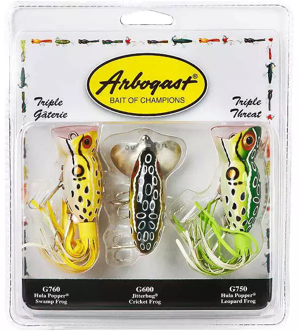 Ozark Trail 3 Pack Frog Lures - Great For Topwater Fishing - Dutch Goat