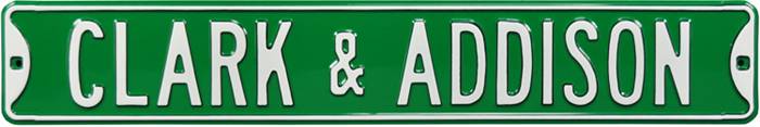 Authentic Street Signs 94023 12 in Cubs Clark Standing Steel Logo