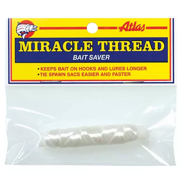 Atlas Miracle Thread with Dispenser - 2 packs Bait Wrap Thread - Clear -  #66830 : : Patio, Lawn & Garden