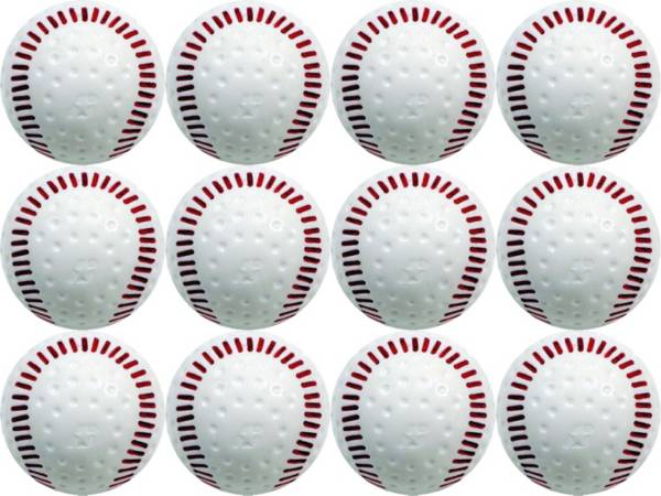 Baden Dimpled White Training Baseballs - 12 Pack
